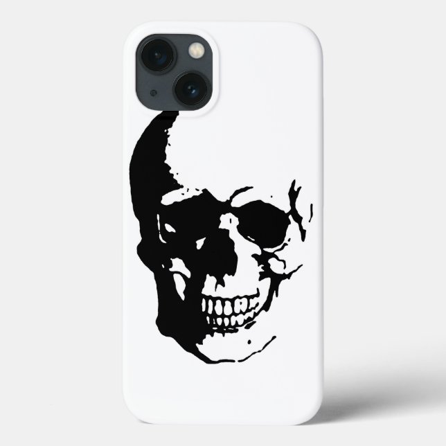 Funda De Case-Mate Para iPhone Skull Negro Blanco Metalizado Fantasy Art iPad Air (Reverso)