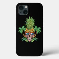 Skull Pineapple Aloha Bebe Flores Hawaianas Haw