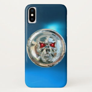 Funda Para iPhone X SKULL RIDERS MONOGRAM azul