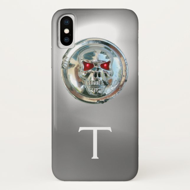 Funda De Case-Mate Para iPhone SKULL RIDERS MONOGRAM blanco (Reverso)