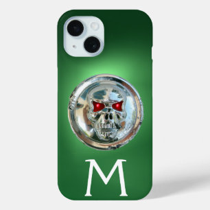Funda Para iPhone 15 SKULL RIDERS MONOGRAM green