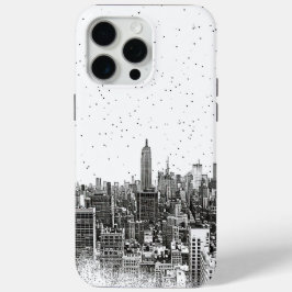 Funda Para iPhone 15 Pro Max Skyline urbana monocromática