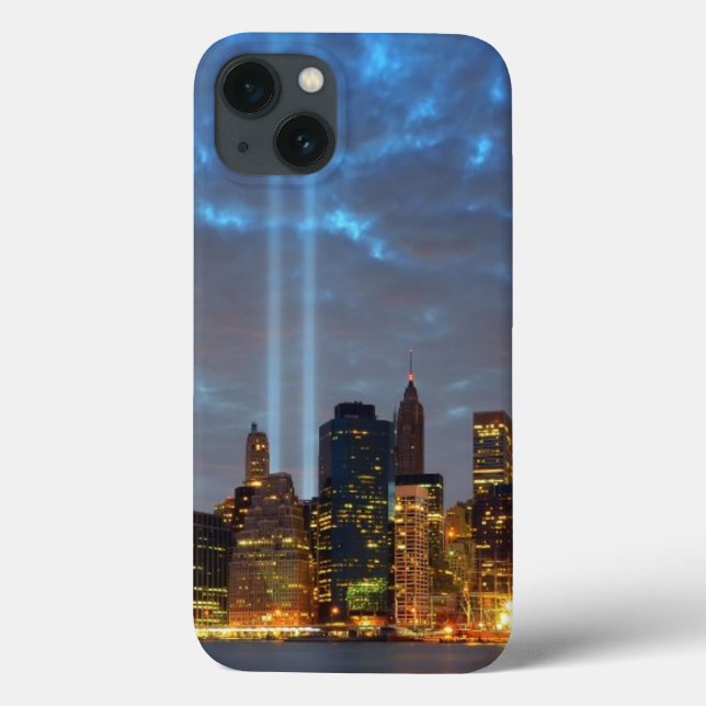 Funda De Case-Mate Para iPhone Skyline view of city in night. (Reverso)