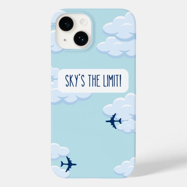 Funda De Case-Mate Para iPhone Sky's The Limit – Motivational iPhone 14 Case (Reverso )