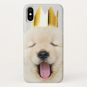 Funda Para iPhone X Sleepe Golden Retriver cachorro en la corona del o