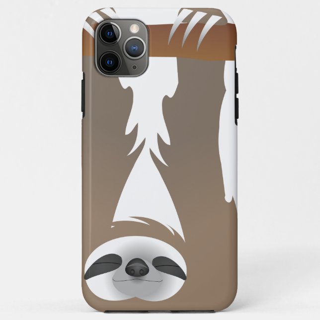 Funda De Case-Mate Para iPhone Sleeping Hanging Brown Sloth (Reverso)