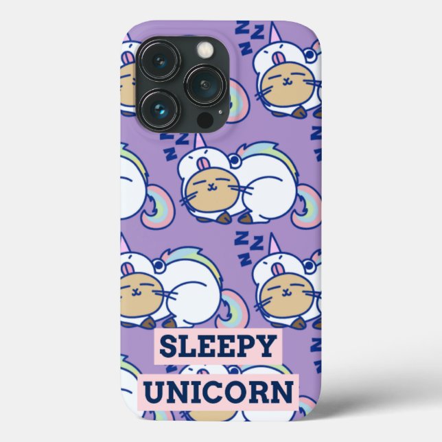 Funda De Case-Mate Para iPhone Sleepy Unicorn (Reverso )