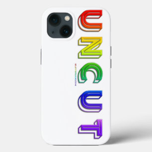 Funda Para iPhone 13 SlipperyJoe sin cortar vibrante animado neón arcoí