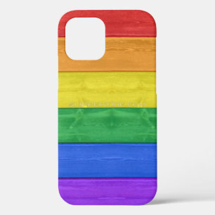 Funda Para iPhone 12 Pro SlipperyJoe's clásico arcoíris táctil hecho a mano