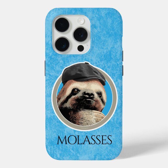 Funda De Case-Mate Para iPhone Sloth (en Baker Boy gorra) (Reverso )