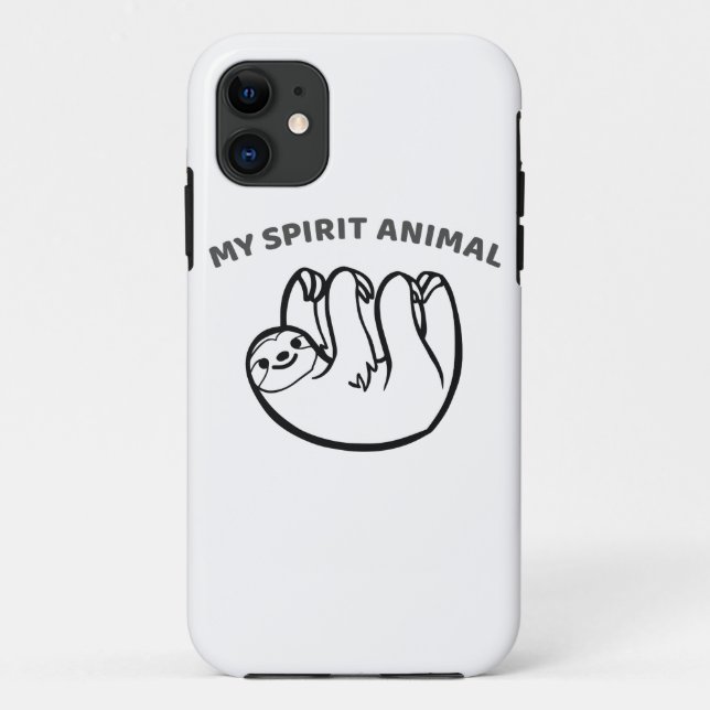 Funda De Case-Mate Para iPhone Sloth es mi animal espiritual (Reverso)