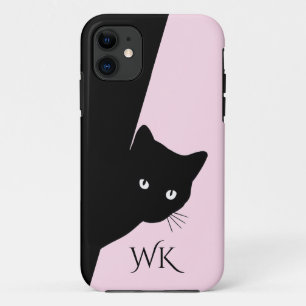 Funda Para iPhone 11 Sly Black Cat Pink