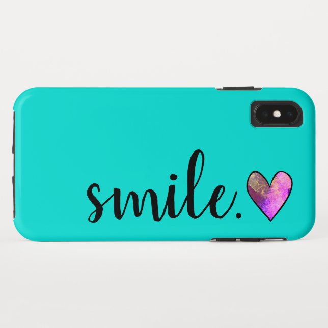 Funda De Case-Mate Para iPhone SMILE - Corazón de Acuarela (Reverso (horizontal))