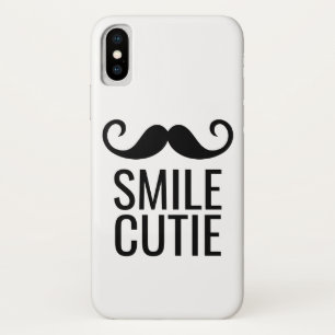 iPhone X SMILE & Mustache COLORIZA el fondo Funda para iPho