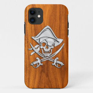 Funda Para iPhone 11 Smiling Pirate on Teak Veneer