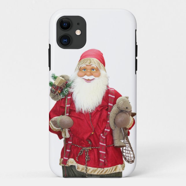 Funda De Case-Mate Para iPhone Smiling Santa Claus Cartoon (Reverso)