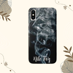 Funda Para iPhone X Smoke Abstract Fumes Fondo, Tu Nombre