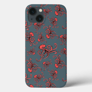 Funda Para iPhone 13 Sneaky Octopus Pattern