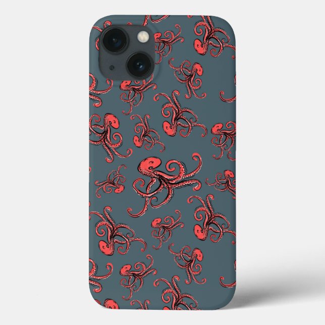 Funda De Case-Mate Para iPhone Sneaky Octopus Pattern (Reverso)
