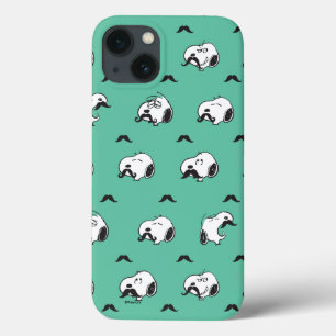 Funda Para iPhone 13 Snoopy Mustaches & Teal Pattern