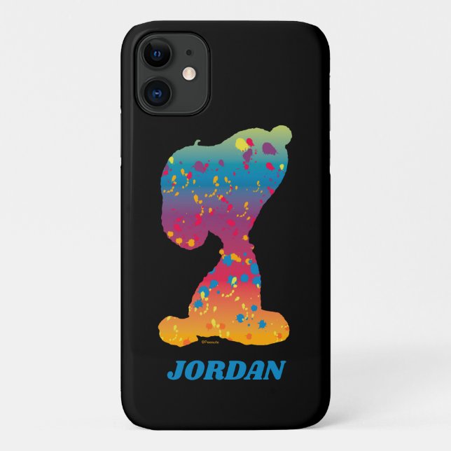 Funda De Case-Mate Para iPhone Snoopy Rainbow Graffiti Silhouette (Reverso)