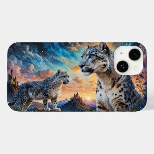 Funda Para iPhone 14 De Case-Mate Snow Leopard Castle Sunrise reflector