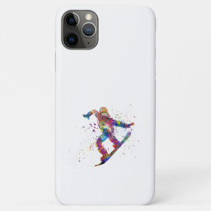 Funda Para iPhone 11 Pro Max Snowboard en acuarela