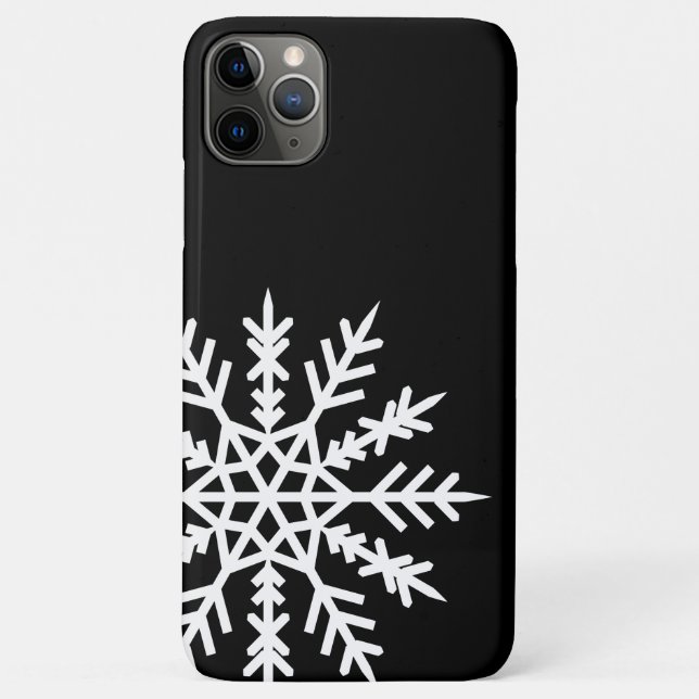Funda De Case-Mate Para iPhone Snowflake en el estuche para iPhone negro (Reverso)