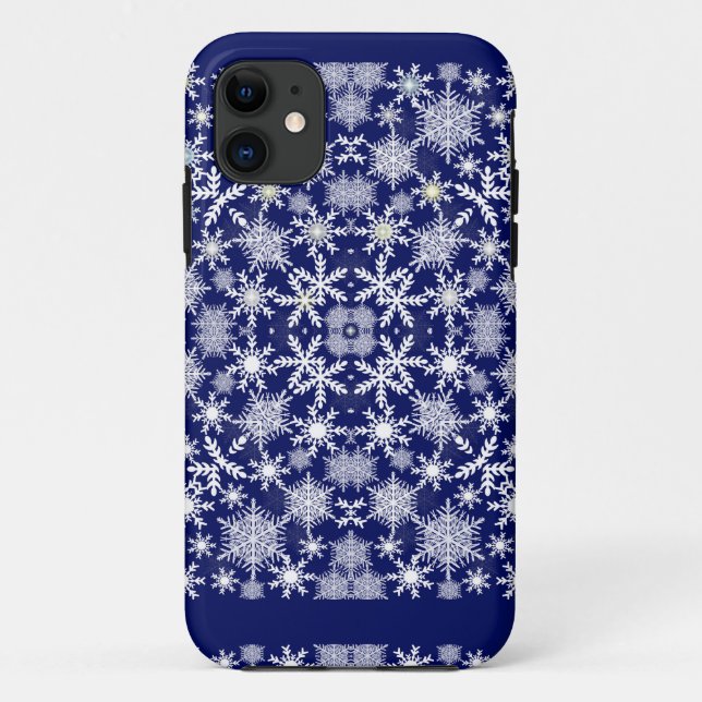 Funda De Case-Mate Para iPhone Snowflakes Lace (Reverso)