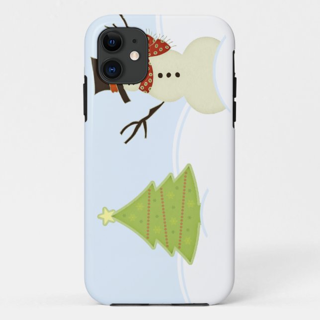Funda De Case-Mate Para iPhone Snowman y Tree iPhone 5 BT Funda (Reverso)