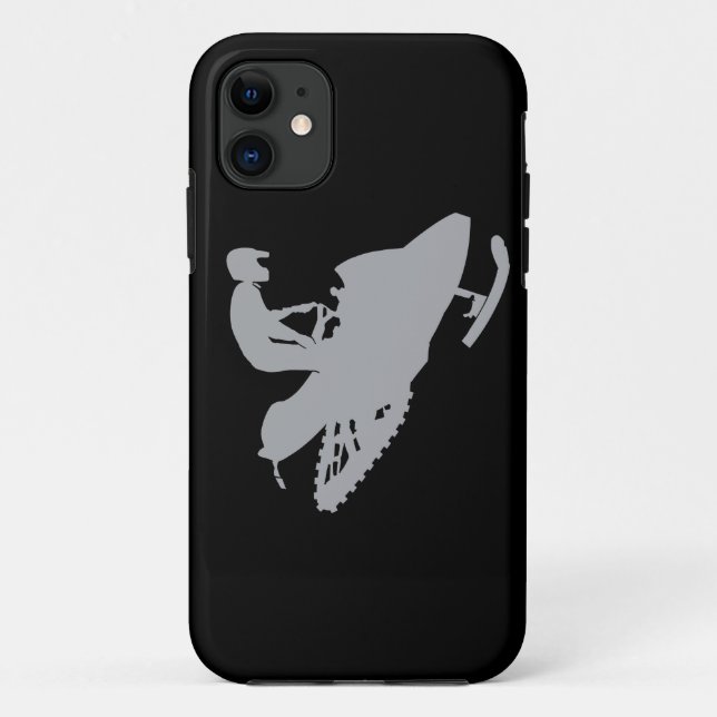 Funda De Case-Mate Para iPhone Snowmobiler gris plateado (Reverso)
