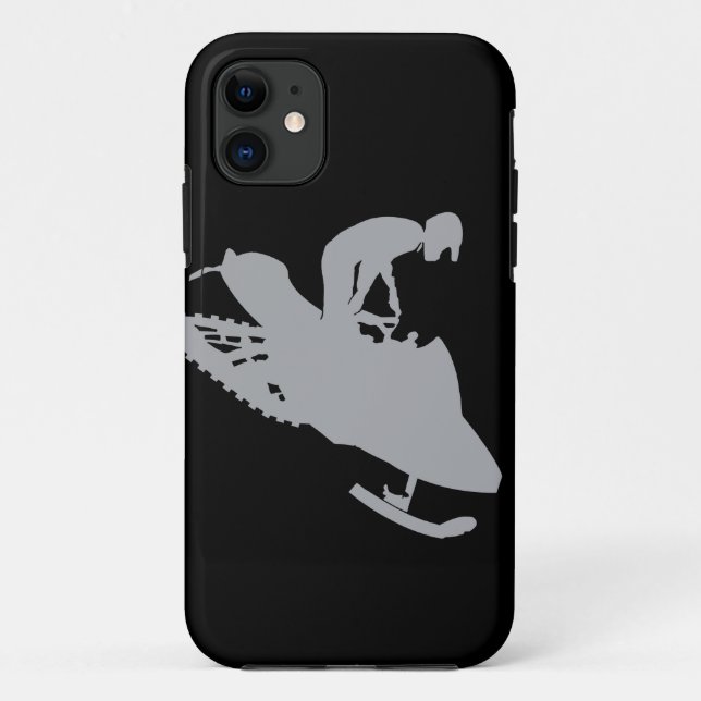 Funda De Case-Mate Para iPhone Snowmobiler gris plateado (Reverso)