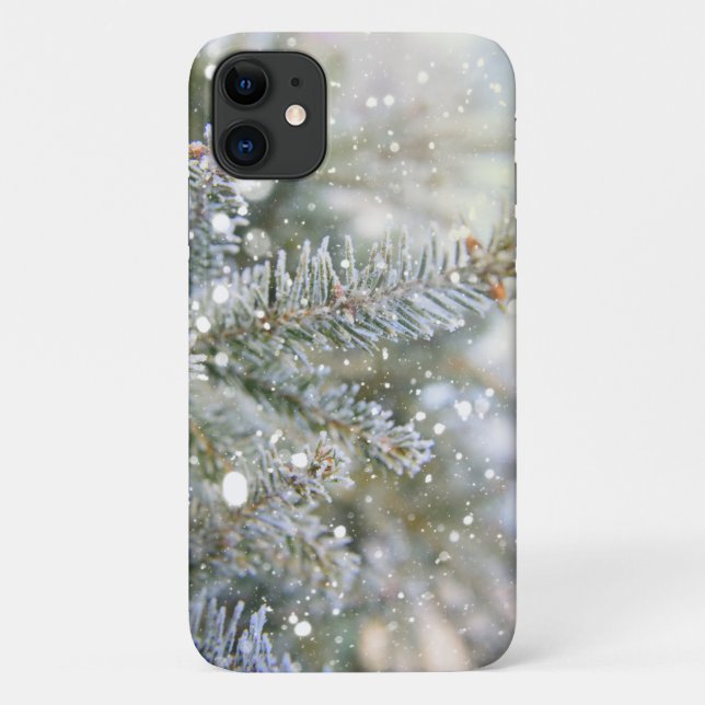 Funda De Case-Mate Para iPhone Snowy Pine Winter (Reverso)