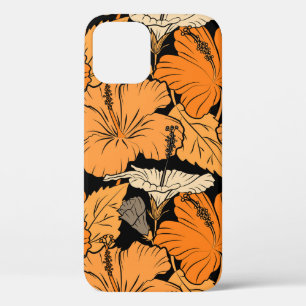 Funda Para iPhone 12 Sobre fondo negro. Pintura dibujada a mano en esca