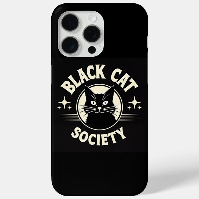 Funda De Case-Mate Para iPhone Sociedad del gato negro (Reverso )