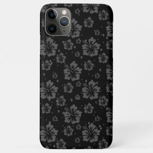 Funda Para iPhone 11 Pro Max Sofisticada floral de color negro negro oscuro