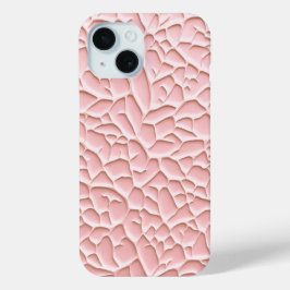 Funda Para iPhone 15 Soft Pink iPhone Case with Textured Relief