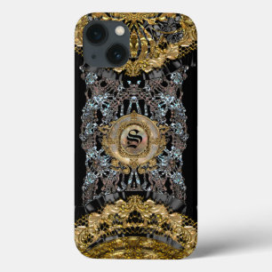 Funda Para iPhone 13 Sojeye Estilo Barroco antiguo X Monograma