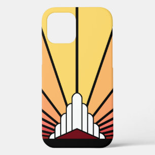 Funda Para iPhone 12 Sol Art Decó al amanecer