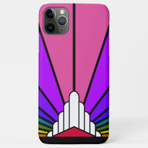 Funda Para iPhone 11 Pro Max Sol Art Decó en arco iris