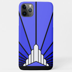 Funda Para iPhone 11 Pro Max Sol Art Decó en azul