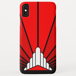 Funda Para iPhone XS Max Sol Art Decó en rojo