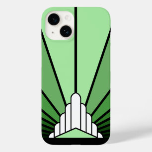 Funda Para iPhone 14 De Case-Mate Sol Art Decó en verde
