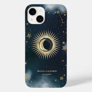 Funda Para iPhone 14 De Case-Mate Sol de oro celeste, luna, cielo nocturno de estrel