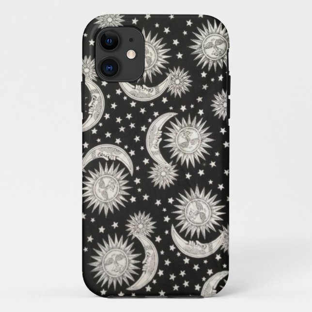 Funda De Case-Mate Para iPhone Sol del Hippie y caja del teléfono de la luna (Reverso)