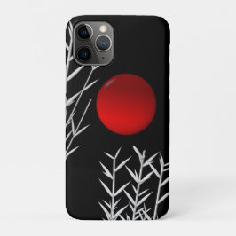 Funda Para iPhone 11 Pro Sol rojo blanco zen