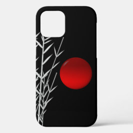 Funda Para iPhone 12 Sol rojo blanco zen