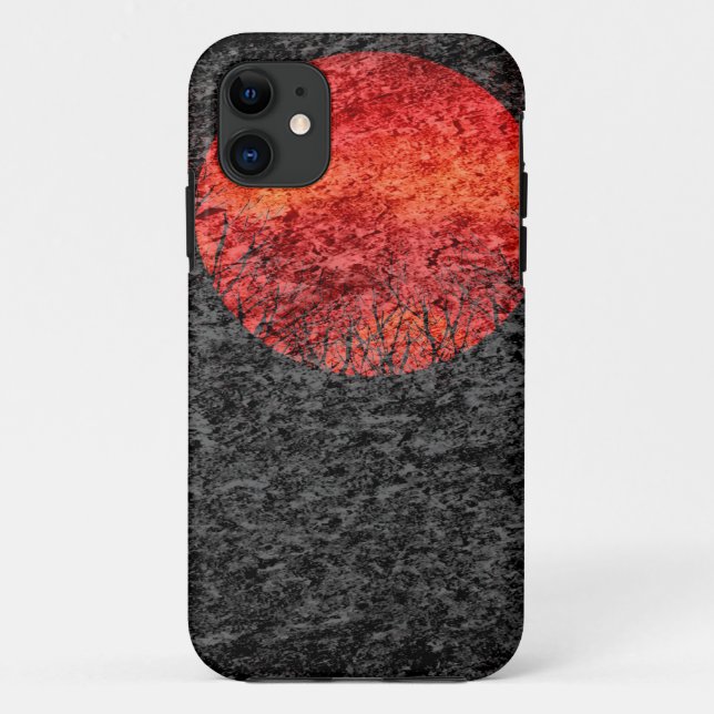 Funda De Case-Mate Para iPhone Sol Rojo | Pintura abstracta (Reverso)