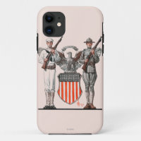 Soldado, marinero y escudo de los E.E.U.U.