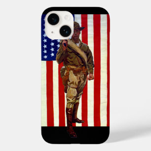 Funda Para iPhone 14 De Case-Mate Soldado Patriótico Antiguo con Bandera Americana